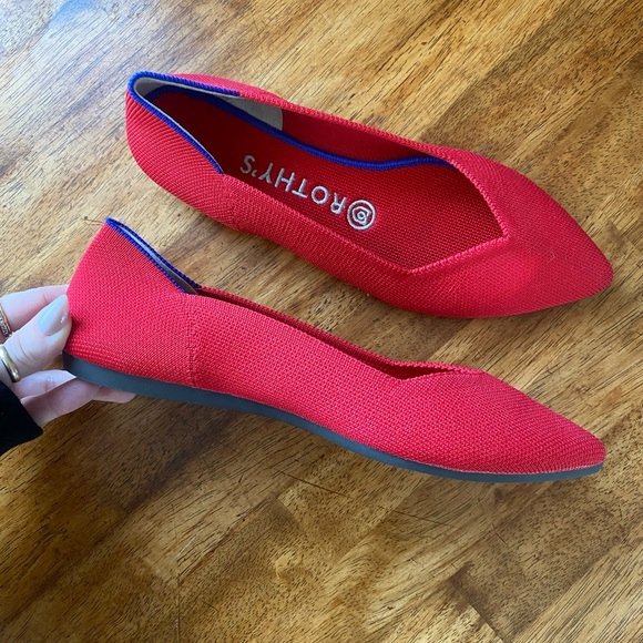 Rothy's Red Shoes- Women's 8 - Picture 2 of 5